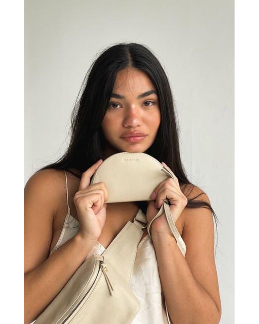 Mandrn Natural Leather Halfmoon Wallet