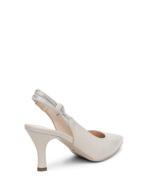 Nero Giardini White Pointed Toe Slingback Pump