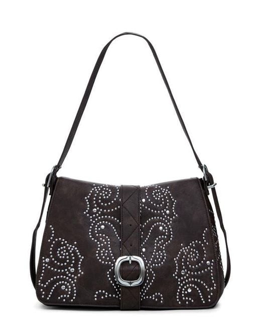 Desigual Black Studded Faux Leather Crossbody Bag