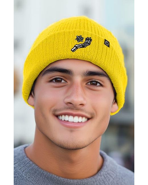 Alix Yellow Chill Touch Beanie for men