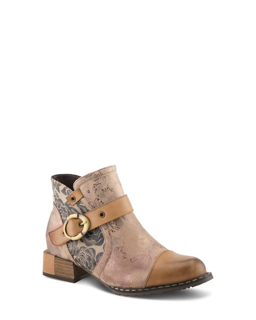 Spring Step Brown Sipperb Cap Toe Bootie