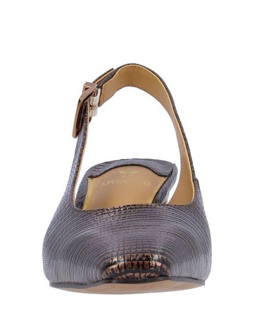 J. Reneé Brown Hadyn Lizard Embossed Slingback Pump