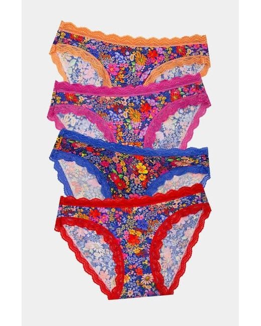 Stripe & Stare Red Original Knicker Four Pack