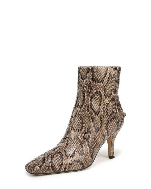 Circus by Sam Edelman Brown Laura Snakeskin Embossed Snip Toe Bootie