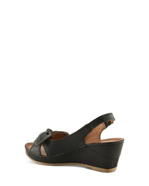 Spring Step Black Chassidy Wedge Sandal