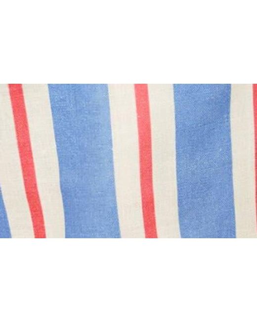 Solid & Striped Blue The Avril Linen Blend Button-Up Shirt