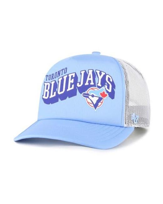 '47 Blue Toronto Jays Meander Foam Trucker Snapback Hat for men