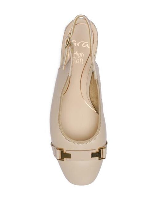 Ara Natural Gliselle Slingback Pump