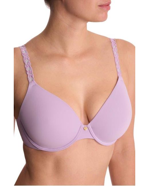Natori Purple Pure Luxe Underwire T-Shirt Bra