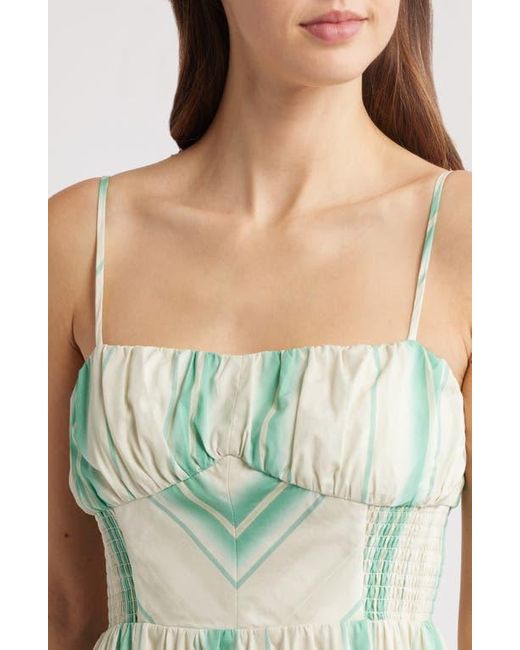 Du Paradis Green Anthurium Midi Sundress