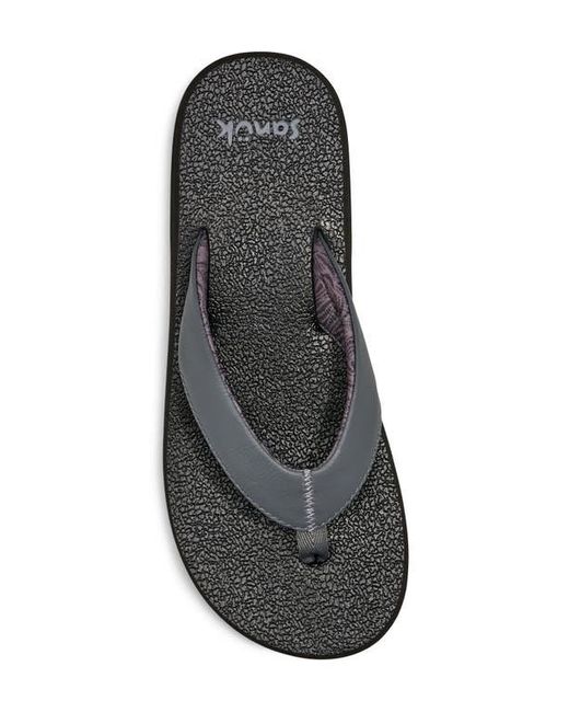 Sanuk Black Yoga Mat Ii Flip Flop