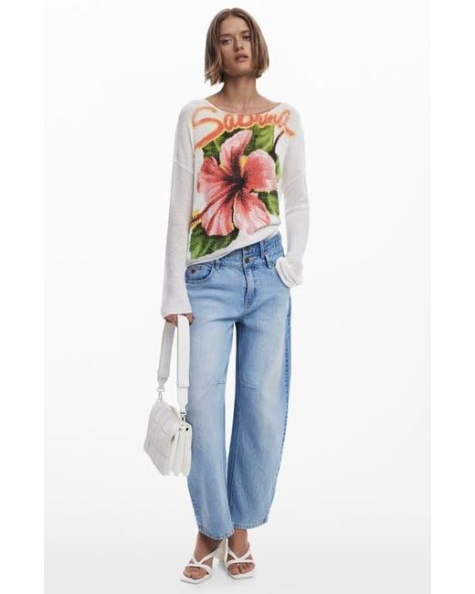 Desigual Blue Fine Knit Sweater