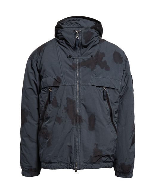 Stone Island Hand Dyed Down Jacket in Black for Men | Lyst