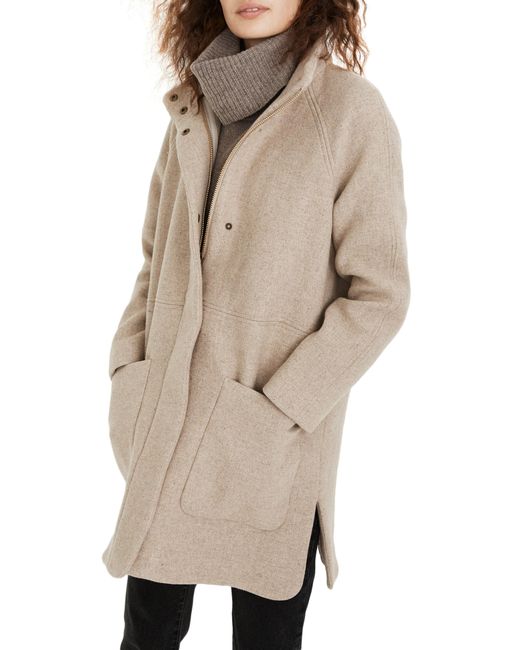 Madewell Natural Estate Cocoon Insuluxe Fabric Coat