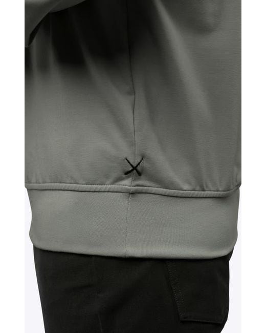 Cuts Gray Hyperloop Quarter Zip for men