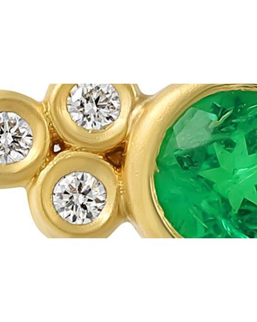 Bony Levy Green El Mar Emerald & Diamond Stud Earrings
