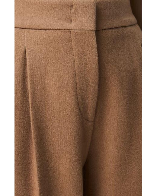 Another Tomorrow Natural Pleated Trouser
