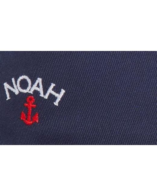Noah NYC Blue Anchor Logo Baseball Cap for men