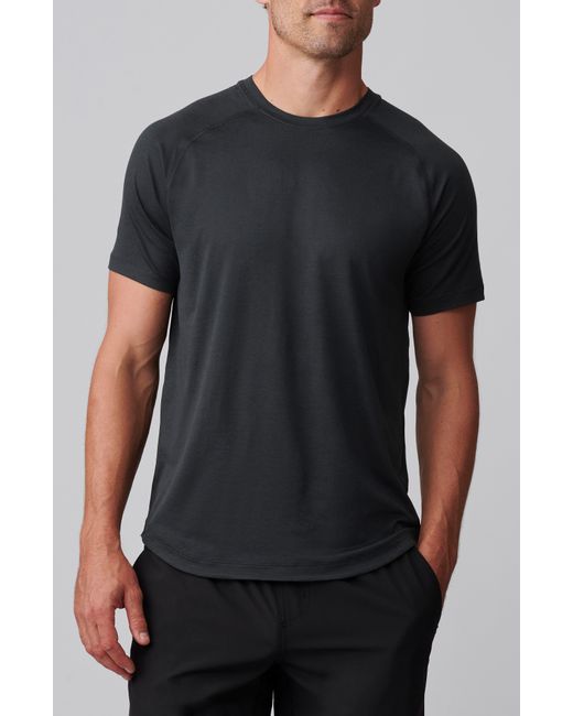 Rhone Black Atmosphere Goldfusion Peformance T-shirt for men