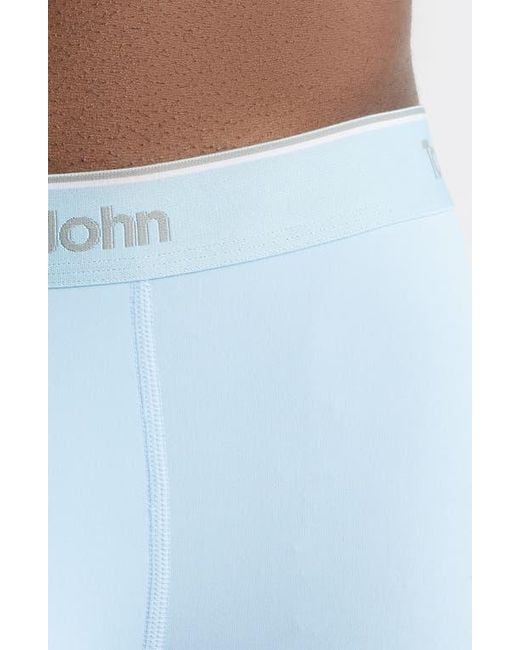 Tommy John Blue Micro Stretch 4-Pack 6-Inch Boxer Briefs for men