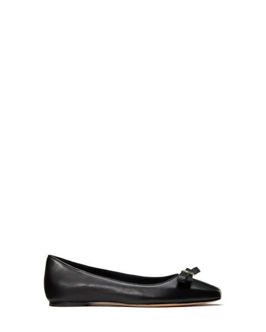 Kate Spade Black Deco Bow Downtown Flat