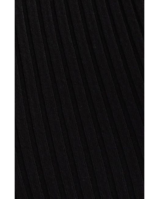 パーティードレス Courreges One-Shoulder Black Skirt With Ribbed Texture Courrèges One-Shoulder Black Skirt With Ribbed Texture Dress