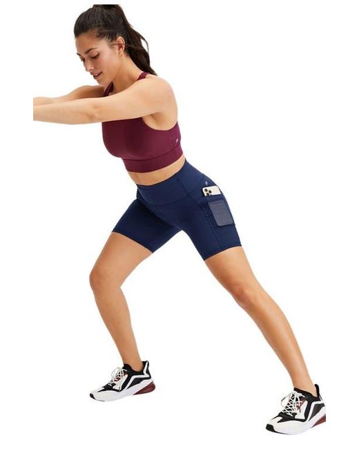 Fabletics Blue On-The-Go Powerhold High-Waisted 6' Short