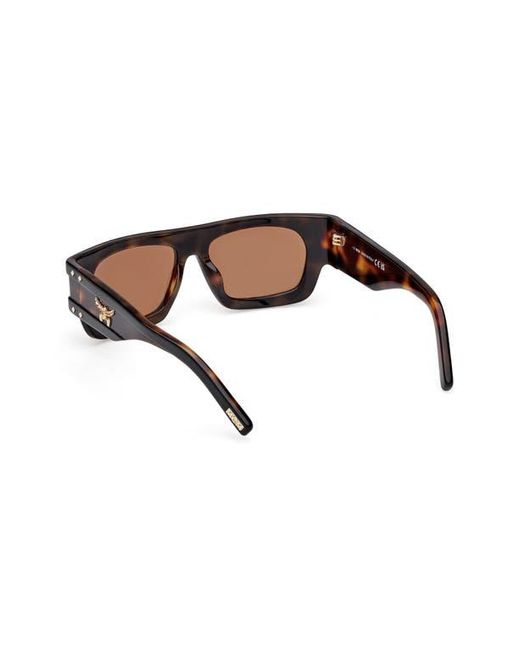 MCM Brown 54Mm Rectangle Sunglasses