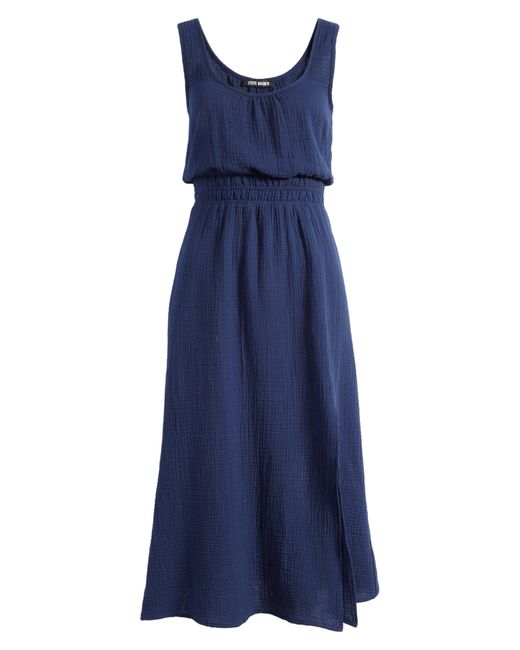 Steve Madden Blue Makena Cotton Gauze Maxi Dress