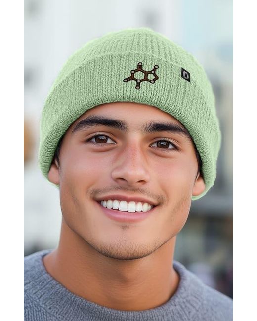 Alix Green Molecule Beanie for men