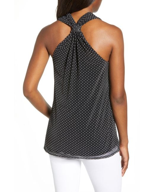 Loveappella Mesh Tank Top in Black Lyst