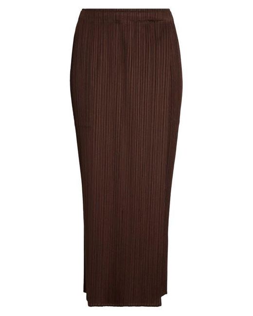 Pleats Please Issey Miyake Brown Monthly Colors March Pleated Midi Skirt
