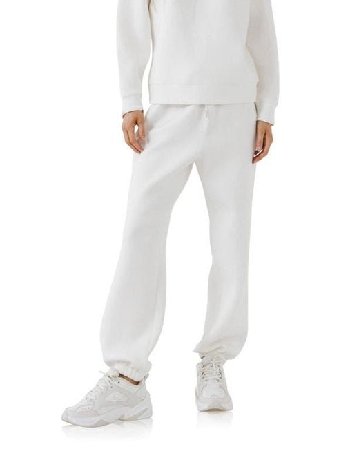 Grey Lab White Drawstring Joggers