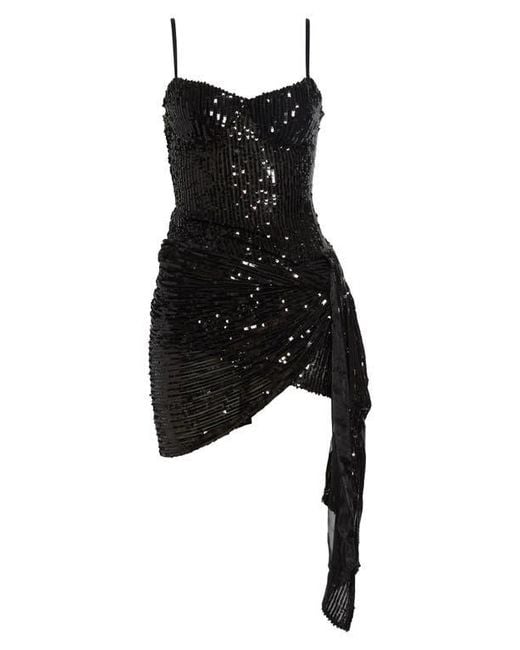 Area Black Sequin Minidress