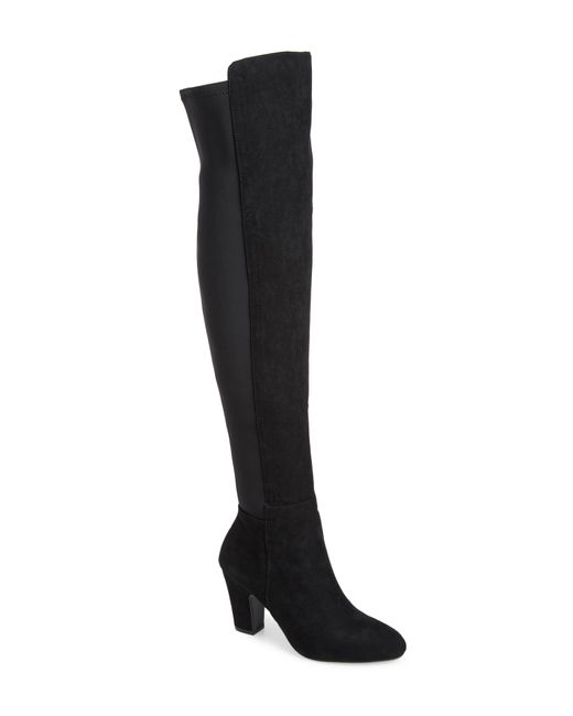 chinese laundry black over the knee boots