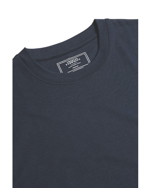 Charles Tyrwhitt Blue Cotton Jersey Short Sleeve Tyrwhitt Tee for men