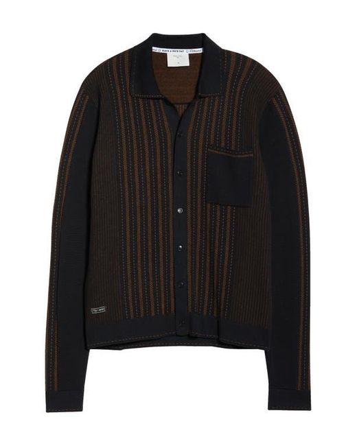 Percival Black Appendix Knit Button-Up Shirt for men