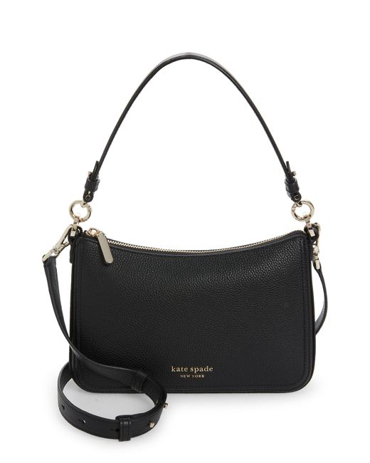 Kate Spade Hudson Pebbled Leather Medium Shoulder Bag in Black Lyst