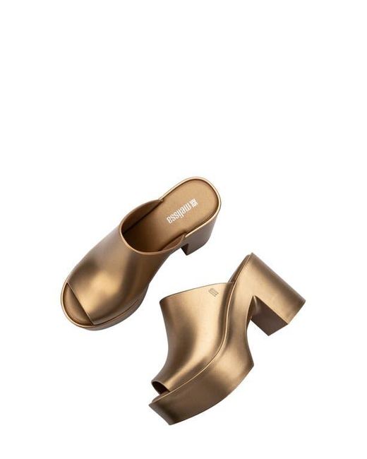 Melissa Metallic Hype Platform Slide Sandal