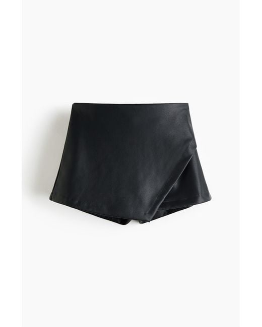 H&M Black Wrap Skort
