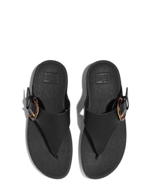 Fitflop Black Lulu Buckle Flip Flop