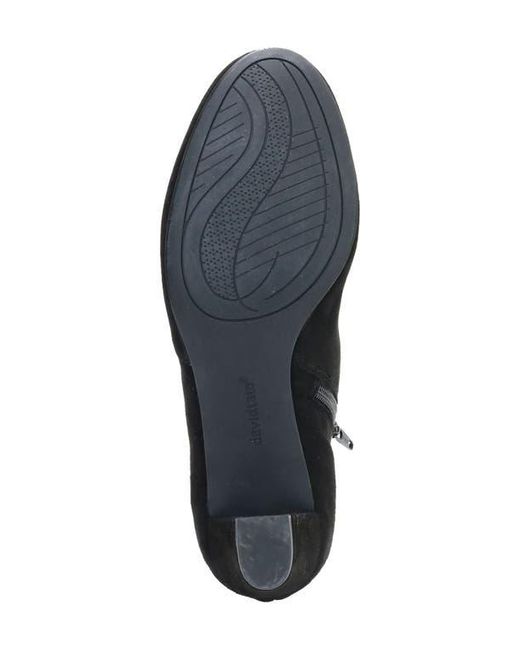 David Tate Black Cushioned Leather Ankle Booties