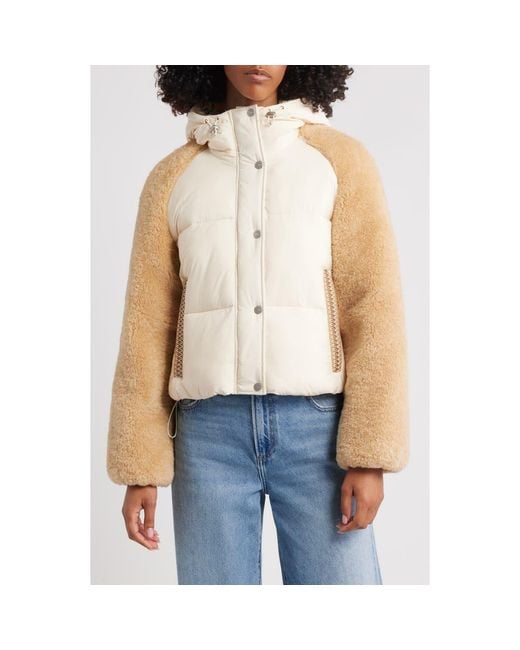 Ugg Natural Mykah Uggbraid Puffer Jacket