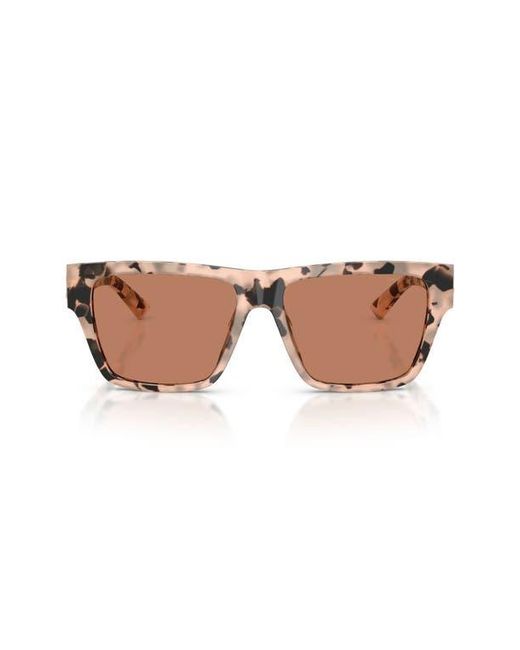 Jimmy Choo Brown 54Mm Rectangular Sunglasses