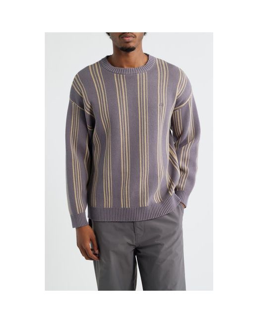 Saint Studio Men's Gray Pachino Stripe Cotton Sweater