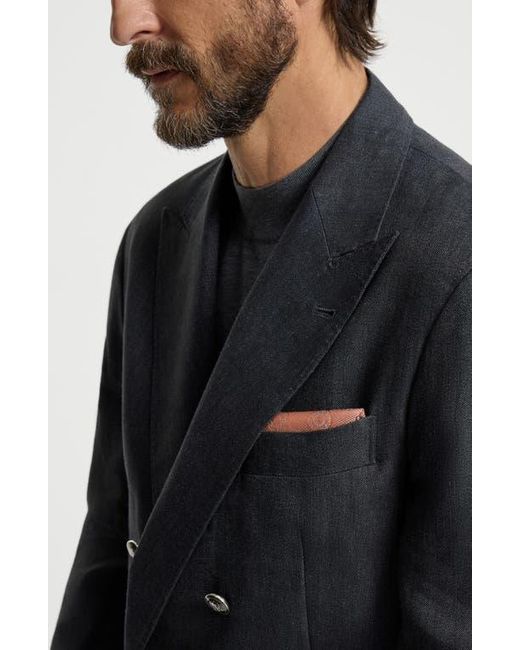 Brunello Cucinelli Pink Pocket Square With Pattern for men