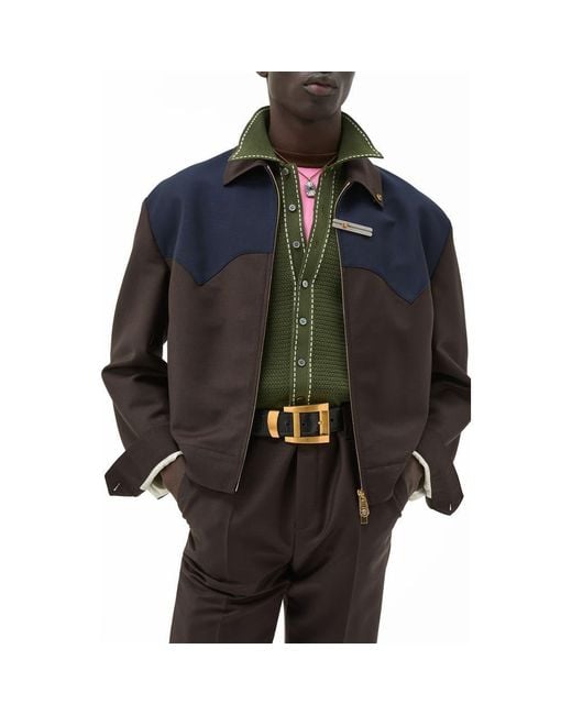 Versace Black Wool & Mohair Western Jacket for men