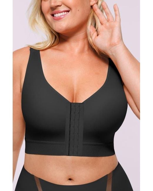 Shapellx Black Airslim Unlined Wireless Back Support Bra