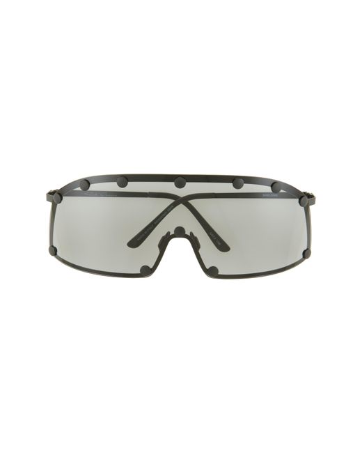 Rick Owens Gray Shield Sunglasses