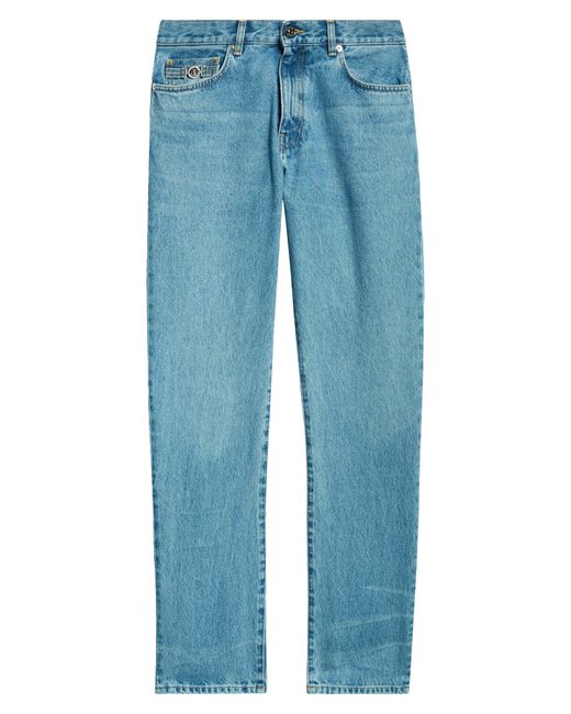 Versace Blue Regular Fit Medusa biggie Detail Jeans for men